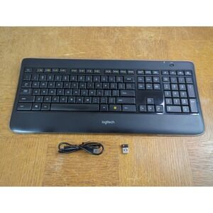 LOGITECH K800 Wireless Illuminated Keyboard Y-R0011 w/ Unifying Receiver -TESTED